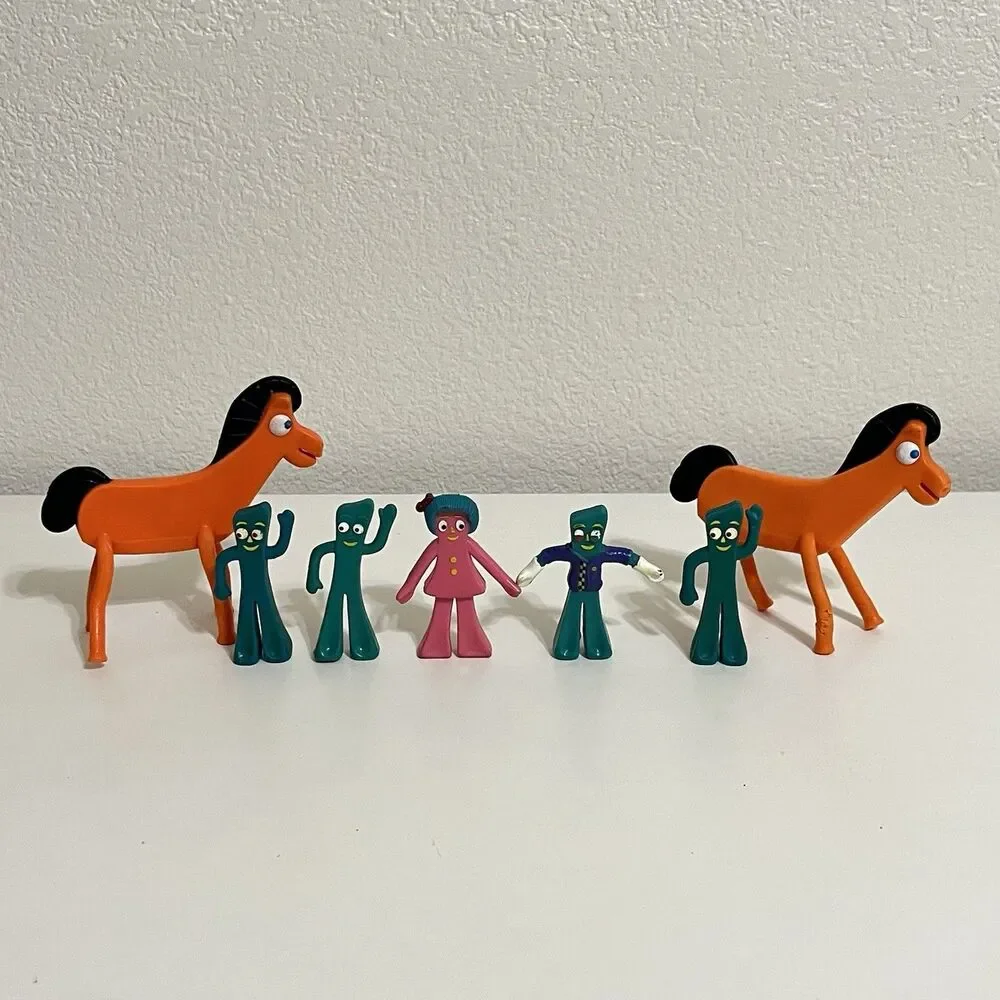 Vintage Trendmasters Prema Gumby Pokey Minga Bendable Figures Lot of 7 FLAWS